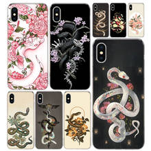 Funda de Animal The Snake and Fern para Iphone, 13, 12, 11 Pro, 7, 8, 6, 6S Plus + X, XS, MAX, XR, 5, 5S, SE, arte de moda, TPU 2024 - compra barato