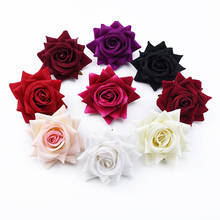100Pcs Artificial Flowers Diy Valentine's Day Gifts Scrapbook for Wedding Christmas Home Decoration Brooch Candy Box Silk Roses 2024 - buy cheap