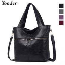 Yonder genuine leather bag for women handbag Lady's bag large capacity shoulder crossbody bag high quality tote sac a main femme 2024 - buy cheap