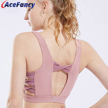 Acefpara atividade física top push, esportivo, push up, para exercícios, lazer, treino, yoga, blusas, 18 18-114, rosa, costas abertas, roupa esportiva para academia feminina 2024 - compre barato