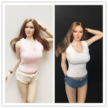 1/6 Scale Female Solider Clothing Knitted sweater with White Jeans Shorts for 12in Phicen Hottoy JIAOUL Action figure toy 2024 - buy cheap