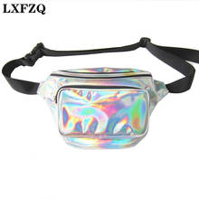 LXFZQ Thighbags fanny pack for women PU laser waist bag holographic leg bag leather for women's Belt buckle heuptas 2024 - buy cheap