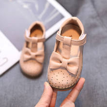 1 2 3 4 5 6 Years 2021 Spring Fashion Hollow Bow Baby Shoes Dress Girl Flat Leather Shoes Children Casual Shoe For Toddler Kids 2024 - buy cheap