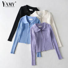 Suéter feminino cardigã coreano roupas de malha vintage roxo suéter feminino manga comprida preto cardigãs de malha branco top para mulheres 2020 2024 - compre barato