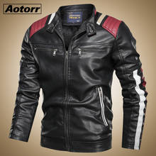 New Men Leather Jacket Autumn Winter Fashion Men Vintage Killer Leisure Motorcycle Coat PU Bomber Jacket Faux Leather Fit Simple 2024 - buy cheap