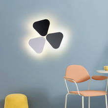 Minimalista criativo círculo/quadrado/retângulo lâmpada de parede moderna led luz de parede de fundo sala estar lâmpada de cabeceira corredor b/w 2024 - compre barato