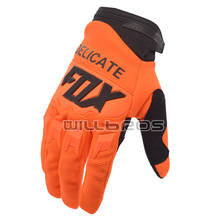Mountain Bicycle Offroad 360/180 Race Gloves Delicate Fox Motorcycle Motorbike Street Moto Riding Orange Gloves 2024 - buy cheap