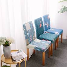 Estiramento elástico cadeira cobre elastano para casamento sala de jantar escritório impresso cadeira capa 2024 - compre barato