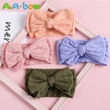 Wide Baby Nylon Newborn Headband Knotted Bow Hair Band Braid Double Layer Bows Baby Hair Accessories for Infants 27 Colors 2024 - buy cheap