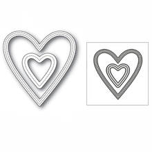 New Nesting Spotted Hearts Frame 2020 Metal Cutting Dies for DIY Scrapbooking and Card Making Decor Embossing Craft No Stamps 2024 - buy cheap