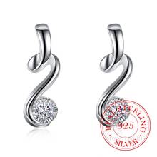 High Quality 925 Sterling Silver Women Jewelry Korean Silver Cute Crystal Stud Ear Earrings for Women 2020 Wedding Party Gift 2024 - buy cheap