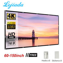 LEJIADA Projector Projection Folding Soft Screen Portable 60 72 84 92 100 120 150Inches Home Outdoor KTV 3D HD Projection Screen 2024 - buy cheap