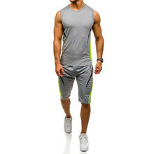 Zogaa-conjunto esportivo masculino de duas peças, calça e moletom sem mangas, moda verão 2020 2024 - compre barato