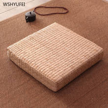 Thick cushion Pillow Eco-Friendly rectangle Straw Cushion Hand Woven Tatami Floor Mat Yoga Tea Ceremony Meditation Pad 2024 - buy cheap