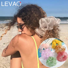 Levao Organza Elastic Hair Bands Mesh Chiffon Thin Scrunchies Transparent Cloth Elastic Hair Rope Hair Tie Elegant Headwear 2024 - buy cheap