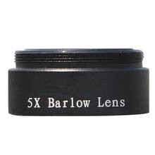 Barlow lente 5x para qualquer rosca m28x0.6 1.25 polegada telescópio ocular astronomia extensor diagonal tubo ou adaptador de câmera 2024 - compre barato