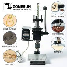 ZONESUN Multifunction Hot Foil Stamping Machine Leather Punch Bronzing Pressing Mark Machine Foil Paper Holder Leather PU Paper 2024 - buy cheap