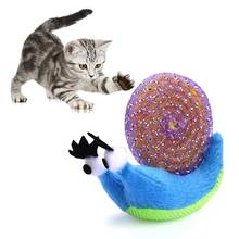 Dorakitten brinquedo interativo de pelúcia em forma de caracol, brinquedo criativo para gatos e cachorros, 1 peça 2024 - compre barato