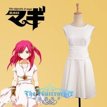 Vestido blanco de Anime Morgiana para mujer adulta, disfraz de Cosplay, disfraces personalizados 2024 - compra barato