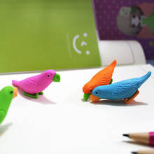 20 PCs Creative Creative Candy Color Cartoon Eraser Cute Parrot Rubber Erasers Children Kids Prizes Gift School Stationery 2024 - buy cheap