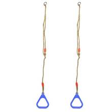 Anillos de gimnasio para niños, Columpio de trapecio, barra de gimnasio ajustable, anillos de Fitness con cuerdas colgantes para columpio 2024 - compra barato