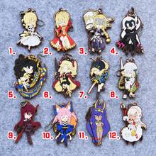 Pulseira de anime fate/grand pedido fgo, sabre, lily, preto, alter, anna, alternatia, ishtar, tamamor, sdanificais, ermáquina limpa, chaveiro de borracha 2024 - compre barato