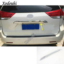 For Toyota Sienna 2018 2019 2020 2021 Body ABS Chrome Rear License Plate Door Bottom Tailgate Frame Plate Trim Lamp Trunk 1pcs 2024 - buy cheap