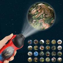 Lanterna com projeção de dinossauro, brinquedo de desenho animado para crianças, luz para fotos e aprendizado 2024 - compre barato