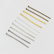 200pcs/bag 18 20 24 28 30 35 40  mm Flat Head Pins Gold/Silver/Copper/Rhodium Headpins For Jewelry Findings Making DIY Supplies 2024 - buy cheap