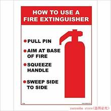 Fire Sign How to Use A Fire Extinguisher Signs,Aluminum,Vintage Metal Signs Tin Sign Metal Painting Tin Sign Wall Decor Board 2024 - buy cheap