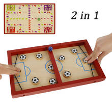 2 in 1 Board Game Foosball Winner Ludo Table Hockey Game Catapult Chess Toy Dice Party Puck Board Game Toys For Adults Children 2024 - buy cheap
