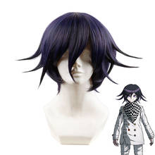 Peluca corta Anime Danganronpa V3 Killing Harmony Ouma Kokichi, disfraz de Dangan Ronpa, pelo sintético resistente al calor, para hombres 2024 - compra barato