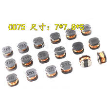 50pcs/lot CD75 power inductor 7.8*7*5MM 4.7UH/10UH/15UH/22UH/33UH/47UH/68UH/100UH 2024 - buy cheap