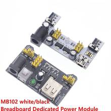 Módulo de fuente de alimentación sin soldadura MB102 para Arduino Nano, 3,3 V, 5V, MB102, módulo de potencia dedicado de placa de pruebas blanca/negra 2024 - compra barato