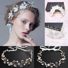 Flower Bride Hair Vine Pearl Wedding Combs Tiaras Headband Crystal Bridesmaid Headdress Beads Bridal Headpiece For Women Jewelry 2024 - buy cheap