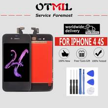 OTMIL-Pantalla LCD AAA + para iPhone 4, 4S, Panel táctil con Marco, montaje de digitalizador, piezas de repuesto para iPhone 4, 4S 2024 - compra barato