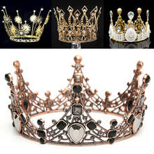 Vintage Crystal Pearls Bridal Tiaras Crown Head Jewelry Accessories Women Headpiece Bride Hair Ornaments Wedding Hair Jewelry 2024 - buy cheap