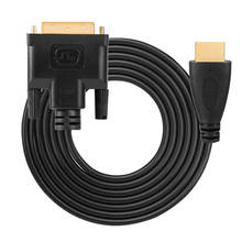 Cable de Monitor portátil duradero de 3/5 metros, color negro, compatible con HDMI, Cable DVI nominal, Cable bidireccional de alta velocidad HDTV a DVI 2024 - compra barato