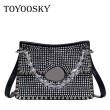 TOYOOSKY Diamond Flap Bag Square Messenger Bag 2020 New High-quality PU Leather Women's Designer Handbag Travel Shoulder Bags 2024 - buy cheap