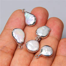 Wholesale 3pcs Natural Freshwater Pearl Pendant silver color natural pearl charm for jewelry making earring bracelet Accessories 2024 - buy cheap