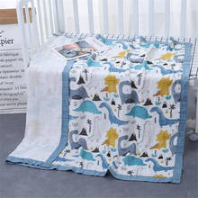 Faixa de algodão de bambu para bebês com 6 camadas, cobertor para bebês com envoltório, cobertor para dormir, quente, capa de cama, musselina 2024 - compre barato