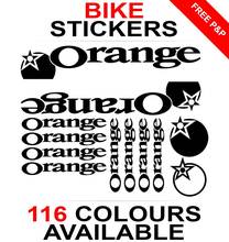 For 1Set Orange decals stickers sheet (cycling, mtb, bmx, road, bike) die-cut logo Car Styling 2024 - buy cheap