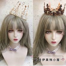 Baroque Imperial Crown Handmade Hair Ornaments Retro Court European Style Diamond Pearl Crown Lolita Gothic Princess Hair Crown 2024 - buy cheap