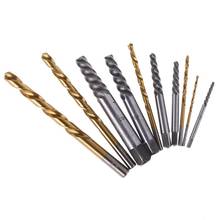 10pcs Screw Extractor Cobalt Left Hand Drill Bit set Broken Bolt Damaged Set  2024 - buy cheap