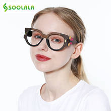 SOOLALA-gafas de lectura cuadradas de gran tamaño para mujer, anteojos de lectura con dioptrías, óptica, antiluz azul, presbicia, Ojo de Gato 2024 - compra barato