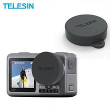 Силиконовая резиновая крышка для объектива TELESIN, черная крышка для аксессуаров экшн-камеры DJI Osmo 2024 - купить недорого