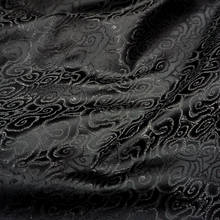 Черная ветрозащитная жаккардовая ткань, искусственная ткань, материал пальто, платье, стеганая ткань, фотометр 2024 - купить недорого