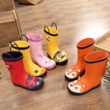 Botas de chuva infantis antiderrapantes com estampa animal, botas de borracha impermeáveis com desenho para meninos e meninas 2024 - compre barato
