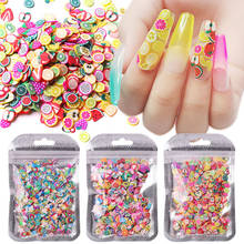 1000pcs/set Nail Stickers Nails Rhinestones Mixed Nail Decoration Accessories Soft Clay Fruit Slice Beauty Patch Nail Decals 2024 - buy cheap