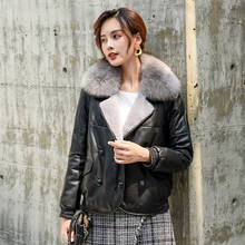 Collar Fur Real Genuine Fox Leather Duck Jacket Women Winter Down Female Korean 100% Sheepskin Coat Tops Hiver LW2603 2024 - buy cheap